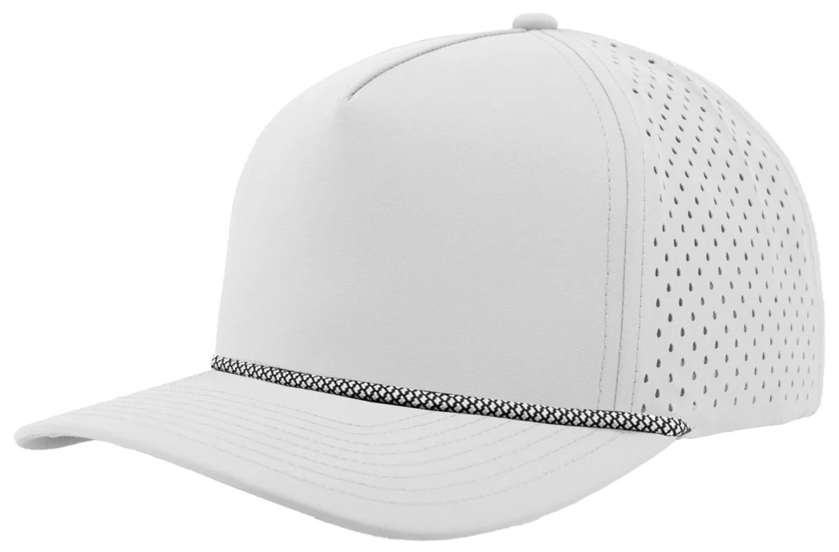 ZAPPED HEADWEAR - 5 Panel Medium Profile Snapback - BLACKHAWK R+ (With Rope)