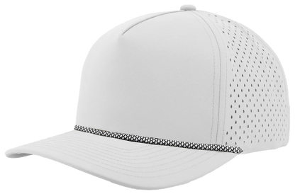 ZAPPED HEADWEAR - 5 Panel Medium Profile Snapback - BLACKHAWK R+ (With Rope)