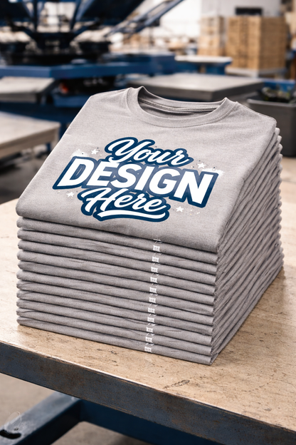 50 SHIRT PACKAGE Bella & Canvas 3001 Front Print Included